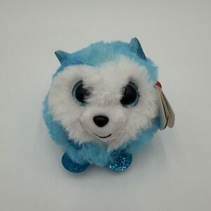 Ty Puffies Prince The Blue Siberian Husky Dog 3" Plush Stuffed Animal June 18th